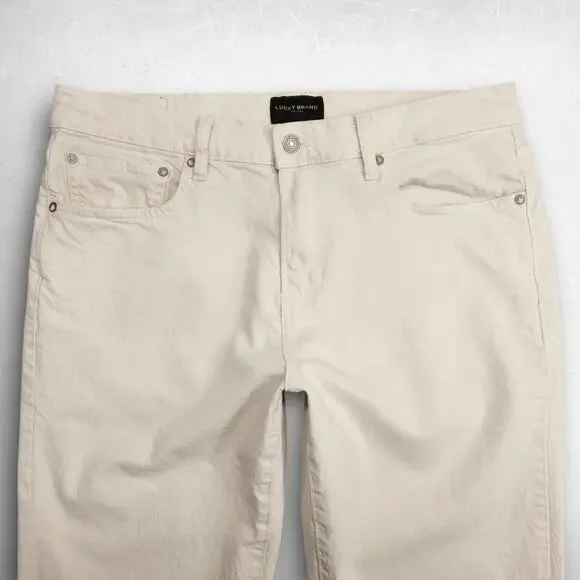 Lucky Brand 412 Authentic Slim Jeans Straight Leg Stretch Men 32x32 Beige Preppy - Picture 3 of 13